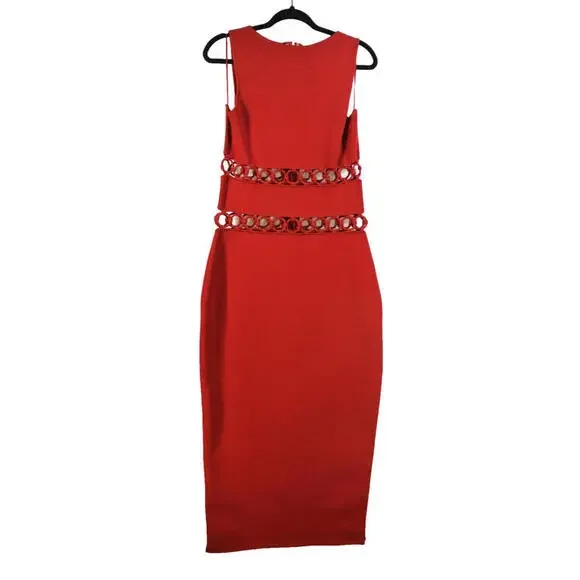 NEW, Cult Gaia RIVER KNIT DRESS in Merlot Red Size XL #LD098 - Picture 6 of 13